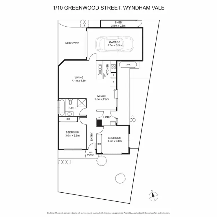 Floorplan of Homely unit listing, 1/10 Greenwood Street, Wyndham Vale VIC 3024