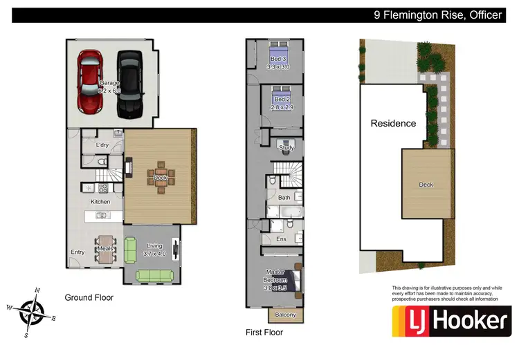 Floorplan of Homely house listing, 9 Flemington Rise, Officer VIC 3809