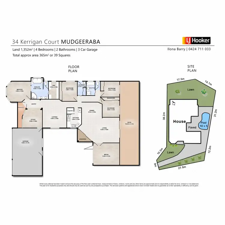 Floorplan of Homely house listing, 34 Kerrigan Court, Mudgeeraba QLD 4213