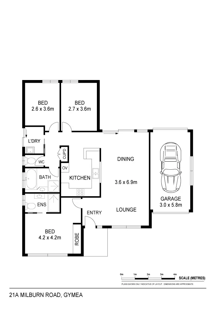 Floorplan of Homely semi-detached listing, 21a Milburn Road, Gymea NSW 2227