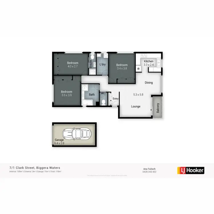 Floorplan of Homely unit listing, 7/442 Marine Parade (7/1 Clark Street), Biggera Waters QLD 4216