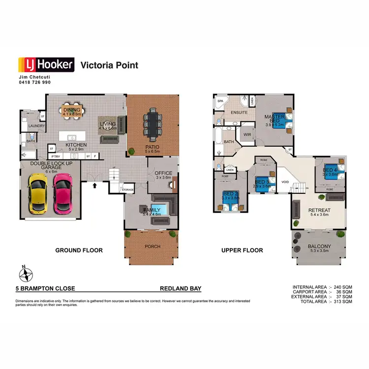Floorplan of Homely house listing, 5 Brampton Close, Redland Bay QLD 4165