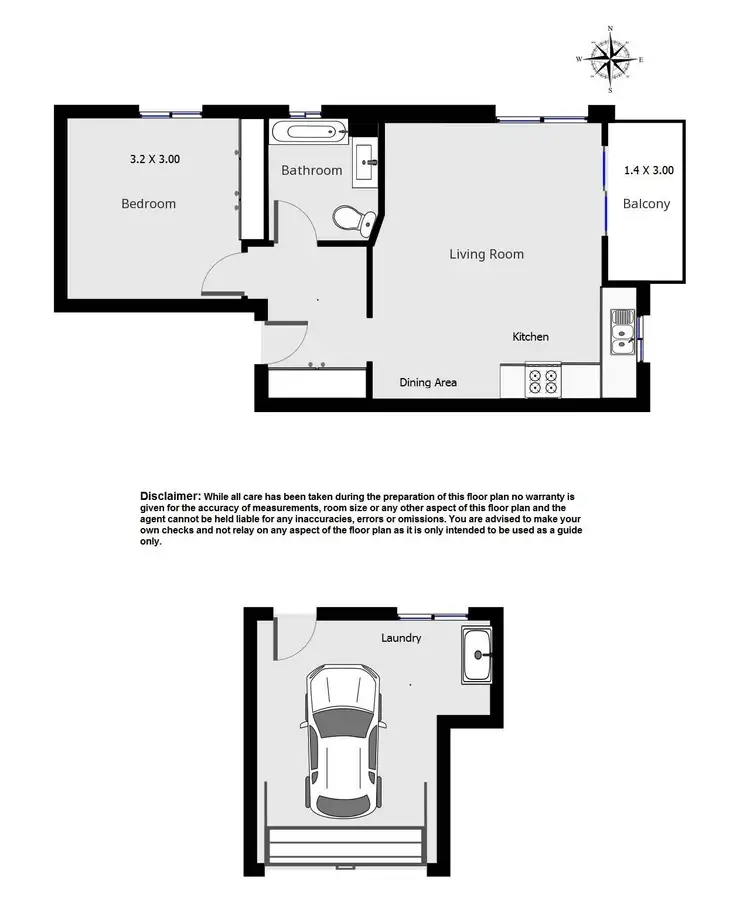 Floorplan of Homely unit listing, 4/90 Mowbray Terrace, East Brisbane QLD 4169