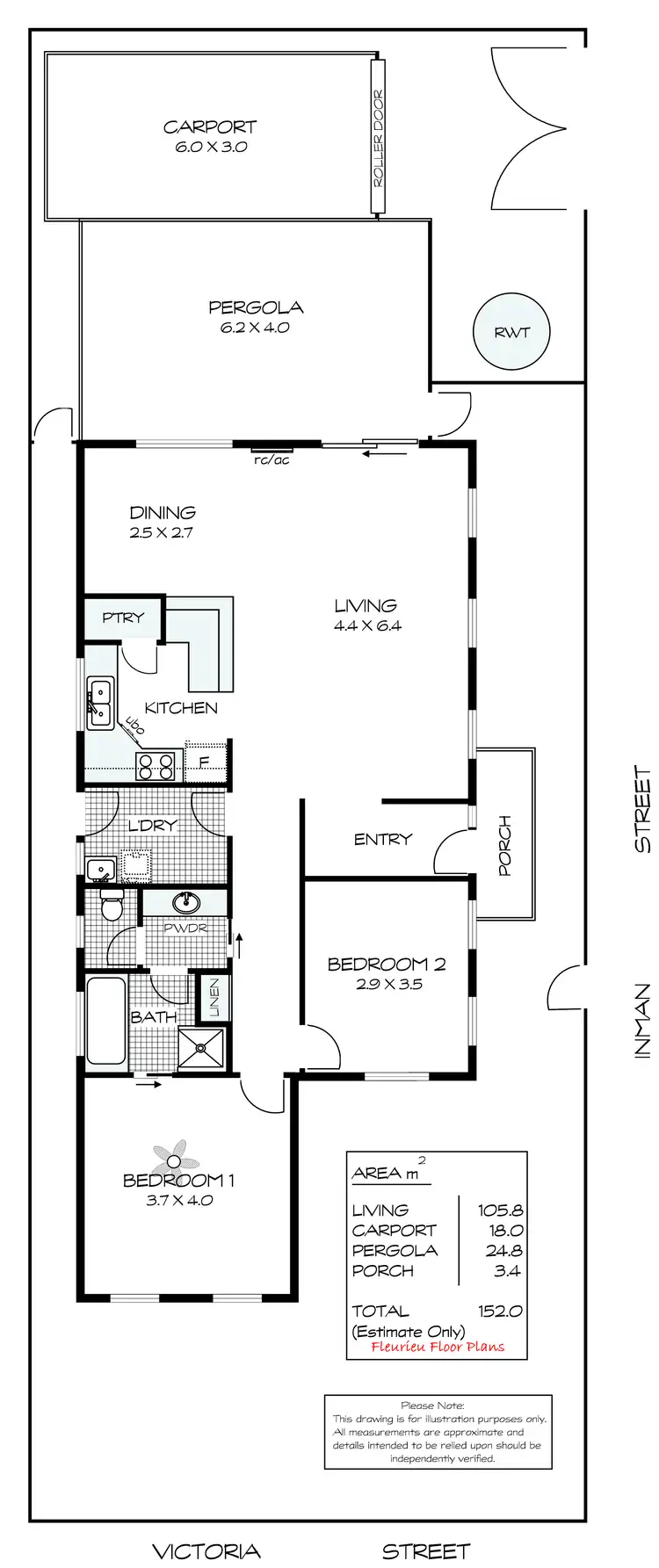 Floorplan of Homely unit listing, 110A Victoria Street, Victor Harbor SA 5211