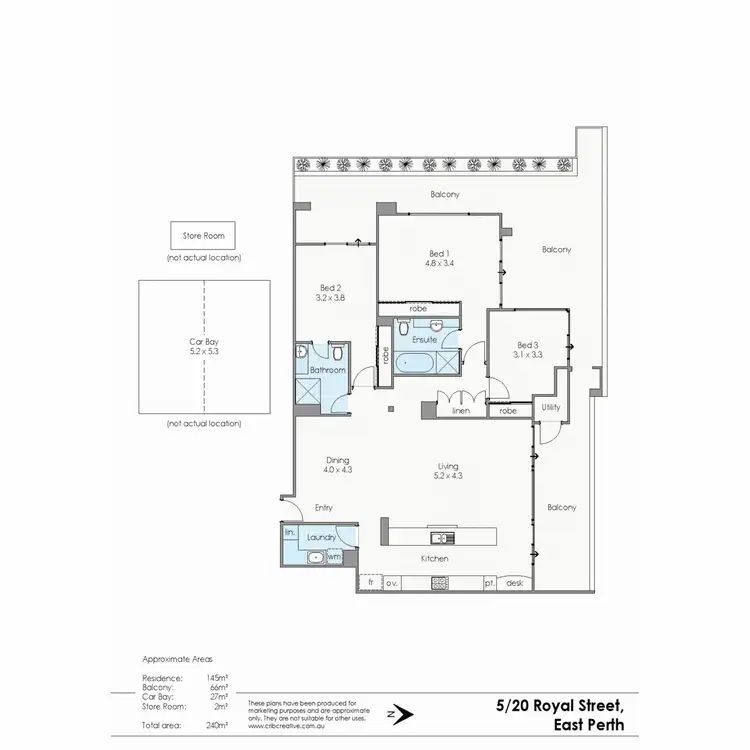 Floorplan of Homely apartment listing, 5/20 Royal Street, East Perth WA 6004