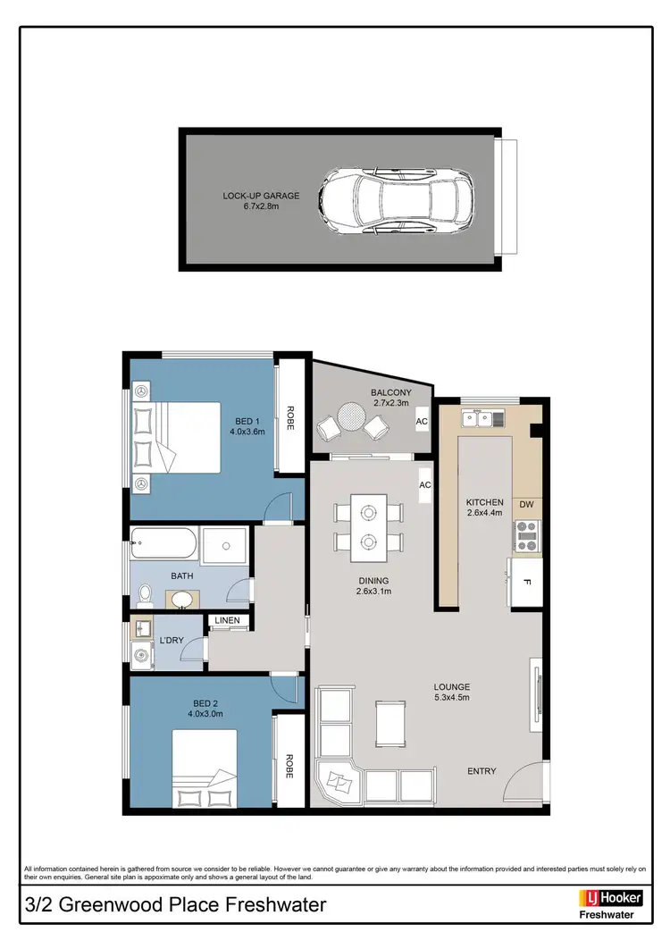 Floorplan of Homely unit listing, 3/2 Greenwood Place, Freshwater NSW 2096