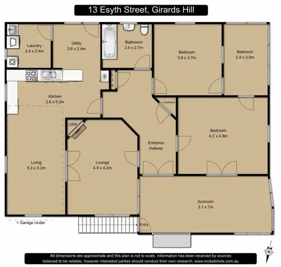 Floorplan of Homely house listing, 13 Esyth Street, Girards Hill NSW 2480
