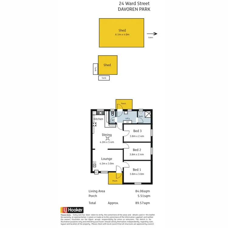 Floorplan of Homely house listing, 24 Ward Street, Davoren Park SA 5113