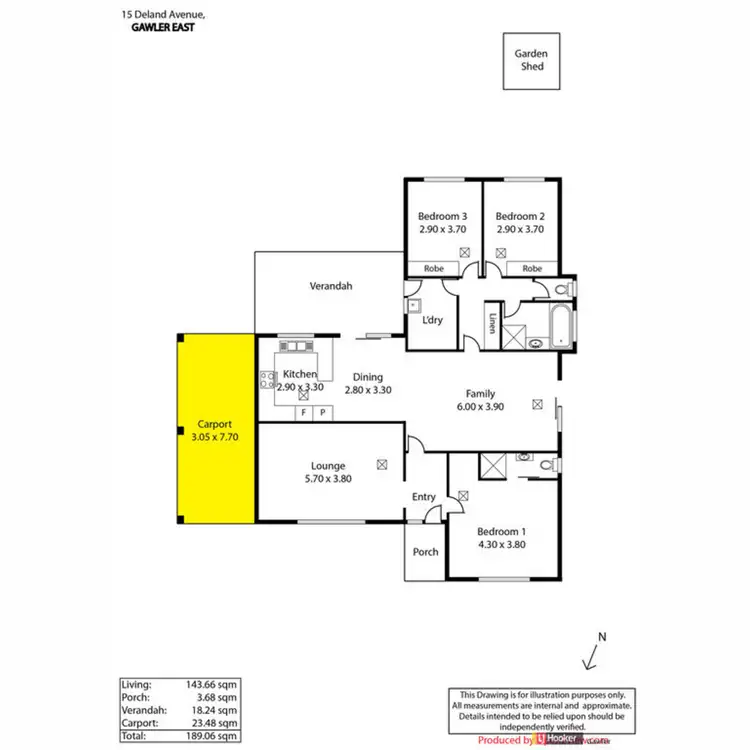 Floorplan of Homely house listing, 15 Deland Avenue, Gawler East SA 5118