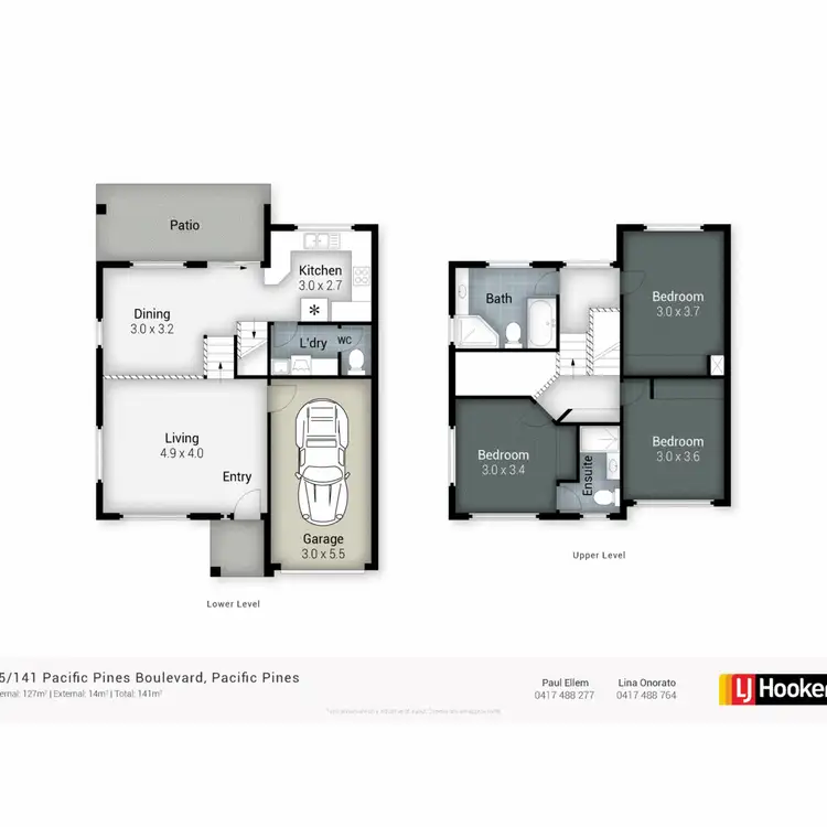 Floorplan of Homely townhouse listing, 55/141 Pacific Pines Boulevard, Pacific Pines QLD 4211