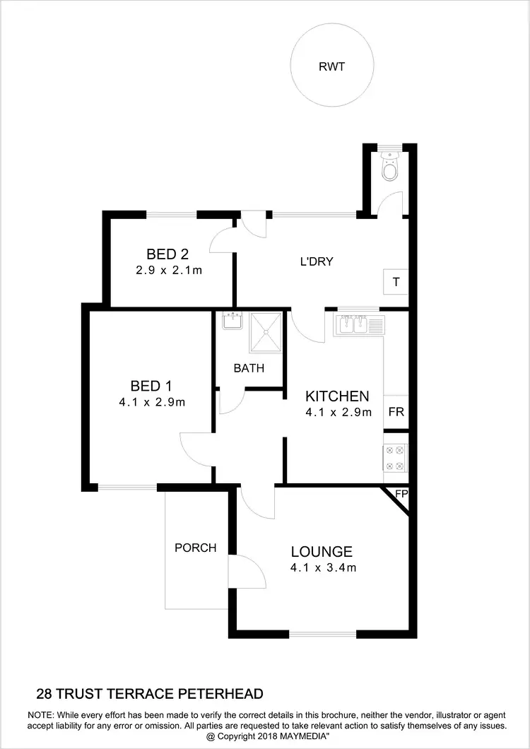 Floorplan of Homely house listing, 28 Trust Terrace, Peterhead SA 5016