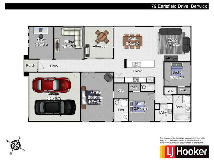Floorplan of Homely house listing, 79 Earlsfield Drive, Berwick VIC 3806