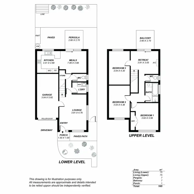 Floorplan of Homely townhouse listing, 4/42 Quick Road, Mitchell Park SA 5043