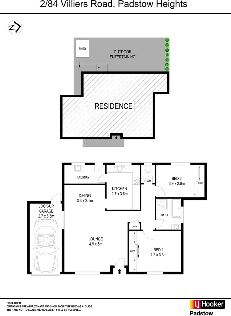 Floorplan of Homely villa listing, 2/84 Villiers Road, Padstow Heights NSW 2211