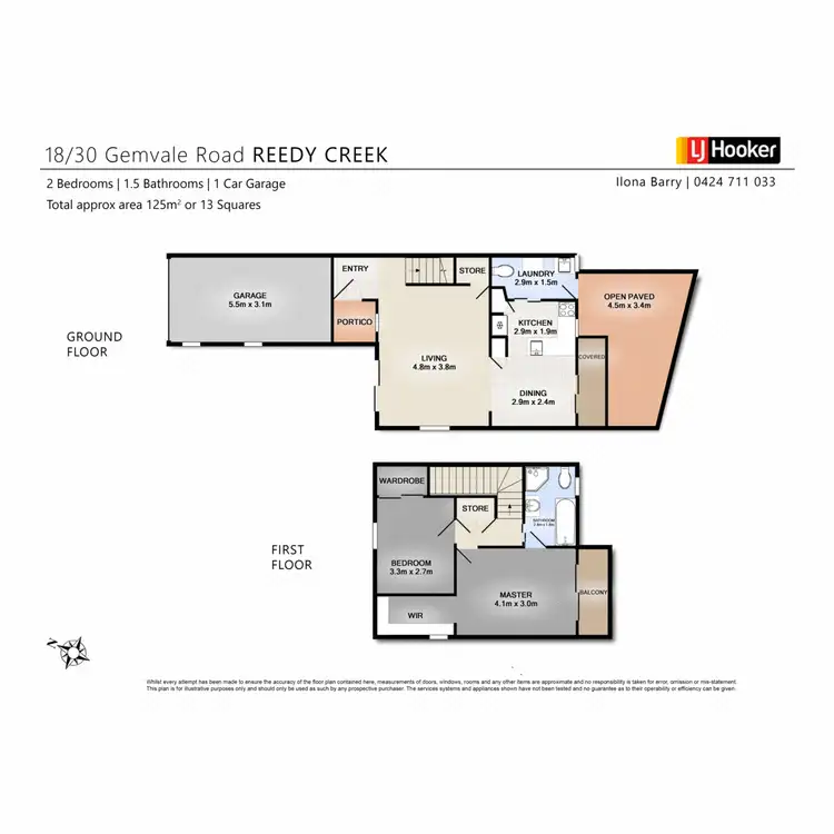 Floorplan of Homely townhouse listing, 18/30 Gemvale Road, Reedy Creek QLD 4227