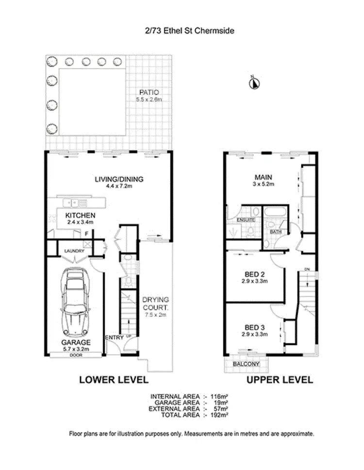 Floorplan of Homely townhouse listing, 2/73 Ethel Street, Chermside QLD 4032