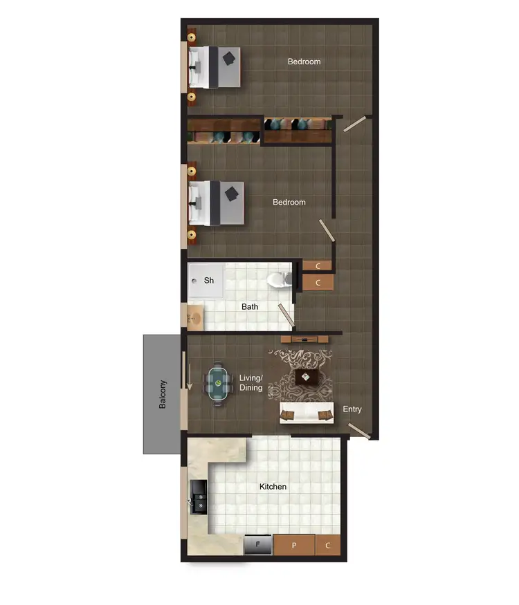 Floorplan of Homely unit listing, 9/2 Booth Street, Queanbeyan NSW 2620