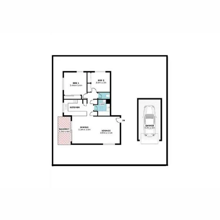 Floorplan of Homely unit listing, 1/628 South Pine Road, Everton Park QLD 4053