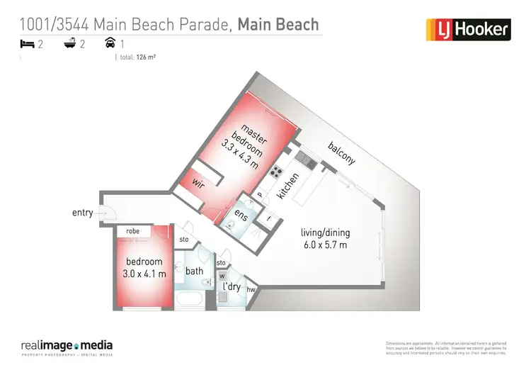 Floorplan of Homely apartment listing, 1001/3544 Main Beach Parade, Main Beach QLD 4217