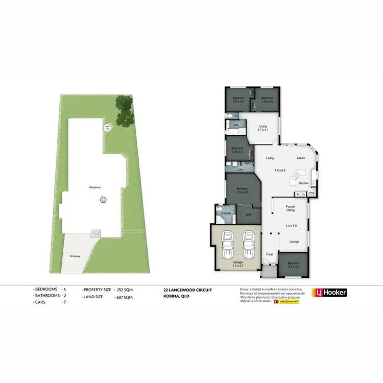 Floorplan of Homely house listing, 22 Lancewood Circuit, Robina QLD 4226