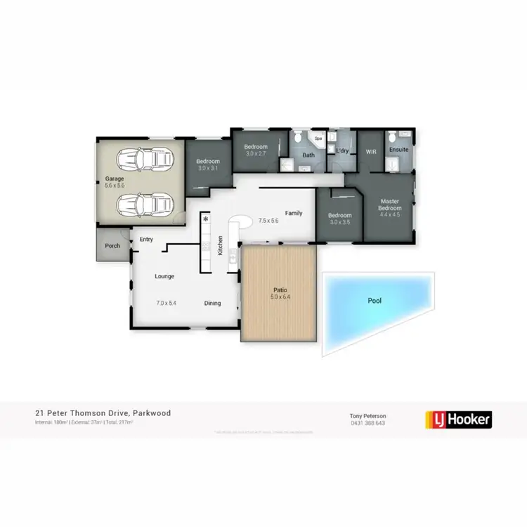 Floorplan of Homely house listing, 21 Peter Thomson Drive, Parkwood QLD 4214