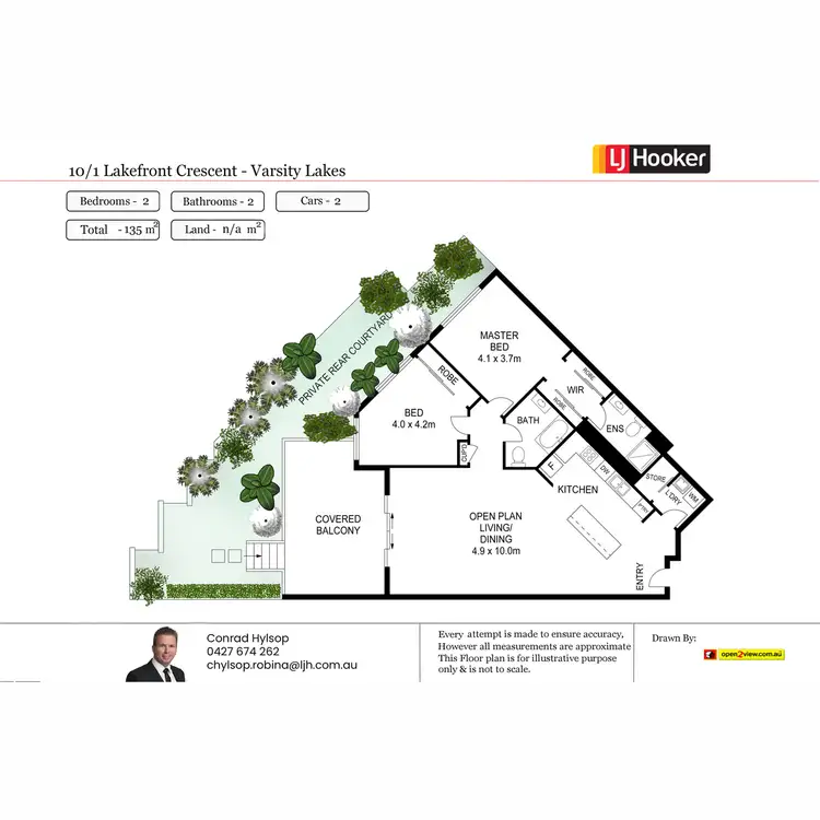 Floorplan of Homely unit listing, 10/1 Lakefront Crescent, Varsity Lakes QLD 4227
