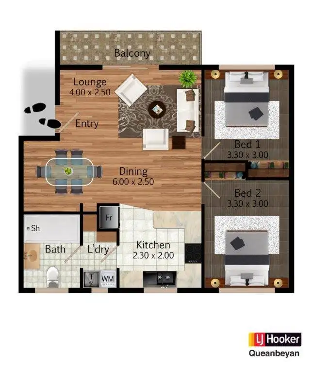 Floorplan of Homely unit listing, 13/104 Henderson Road, Queanbeyan NSW 2620