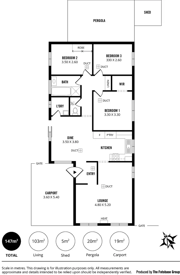 Floorplan of Homely unit listing, 1/19 Donegal St, Salisbury Downs SA 5108