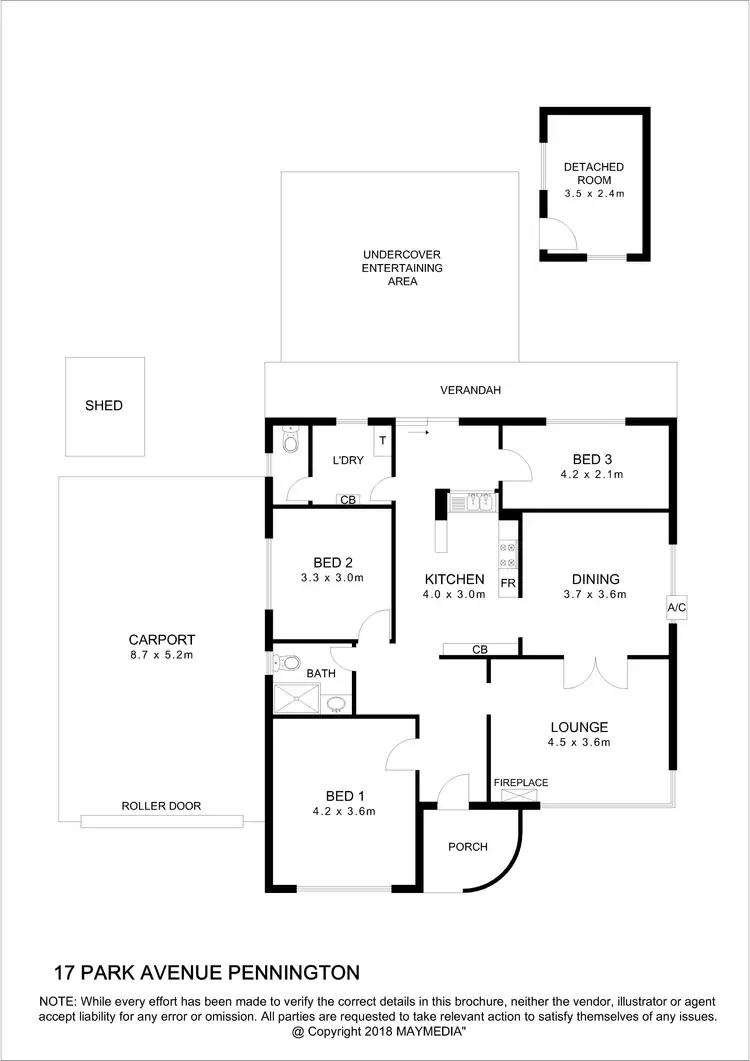Floorplan of Homely house listing, 17 Park Avenue, Pennington SA 5013