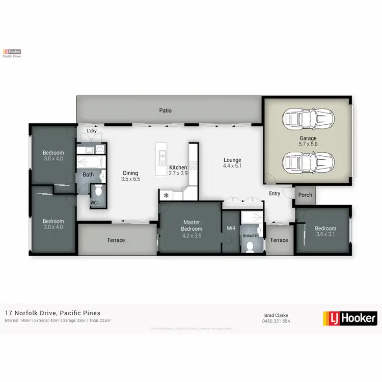 Floorplan of Homely house listing, 17 Norfolk Drive, Pacific Pines QLD 4211