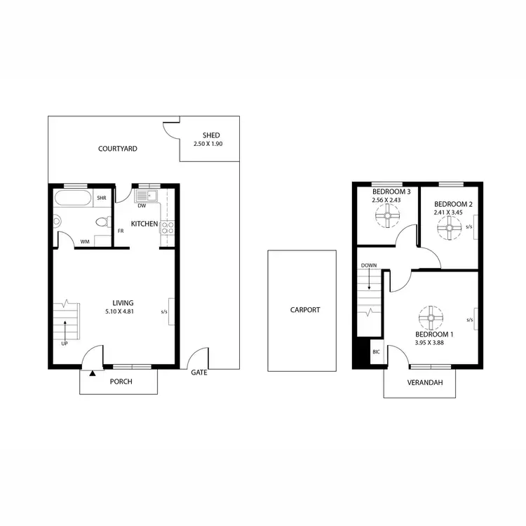 Floorplan of Homely townhouse listing, 4/189 North East Road, Hampstead Gardens SA 5086
