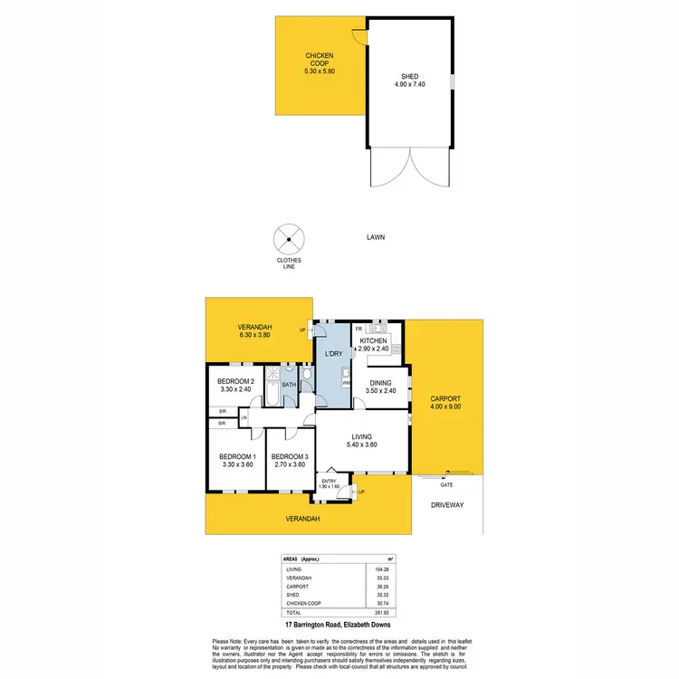 Floorplan of Homely house listing, 17 Barrington Road, Elizabeth Downs SA 5113