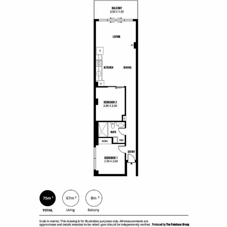 Floorplan of Homely apartment listing, 67/45 York Street, Adelaide SA 5000