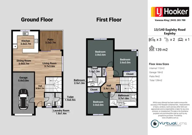 Floorplan of Homely townhouse listing, 13/140 Eagleby Road, Eagleby QLD 4207