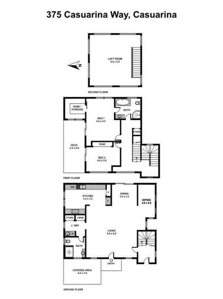 Floorplan of Homely house listing, 375 Casuarina Way, Casuarina NSW 2487