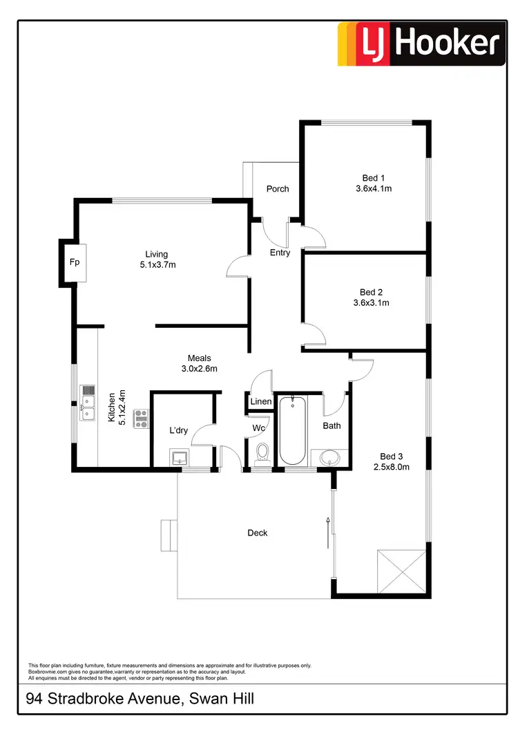 Floorplan of Homely house listing, 94 Stradbroke Avenue, Swan Hill VIC 3585
