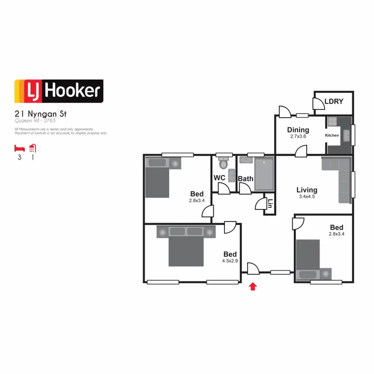 Floorplan of Homely house listing, 21 Nyngan Street, Quakers Hill NSW 2763