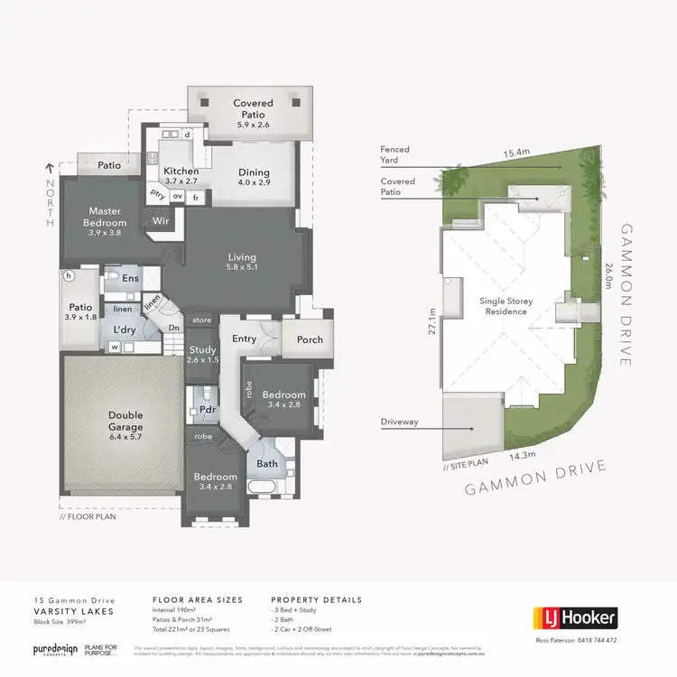 Floorplan of Homely house listing, 15 Gammon Drive, Varsity Lakes QLD 4227