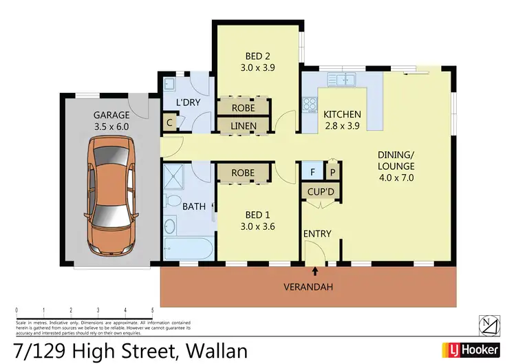Floorplan of Homely unit listing, Unit 7/129 High Street, Wallan VIC 3756