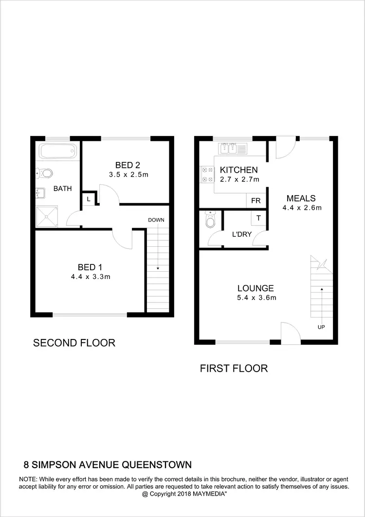 Floorplan of Homely townhouse listing, 8 Simpson Avenue, Queenstown SA 5014