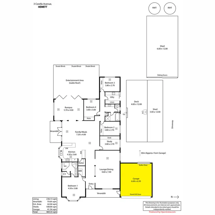 Floorplan of Homely house listing, 3 Corella Avenue, Hewett SA 5118