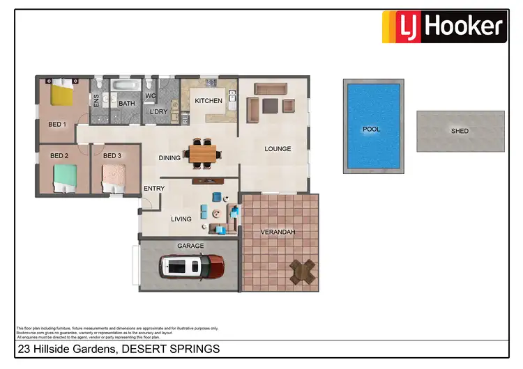 Floorplan of Homely house listing, 23 Hillside Gardens, Desert Springs NT 870