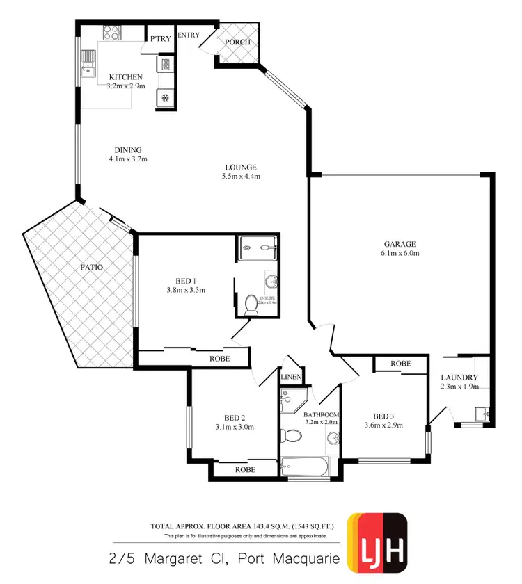 Floorplan of Homely villa listing, 2/5 Margaret Close, Port Macquarie NSW 2444