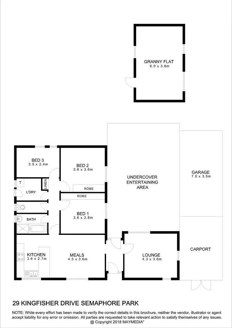 Floorplan of Homely house listing, 29 Kingfisher Drive, Semaphore Park SA 5019