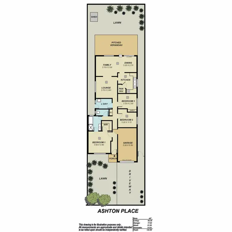 Floorplan of Homely house listing, 18 Ashton Place, Wynn Vale SA 5127