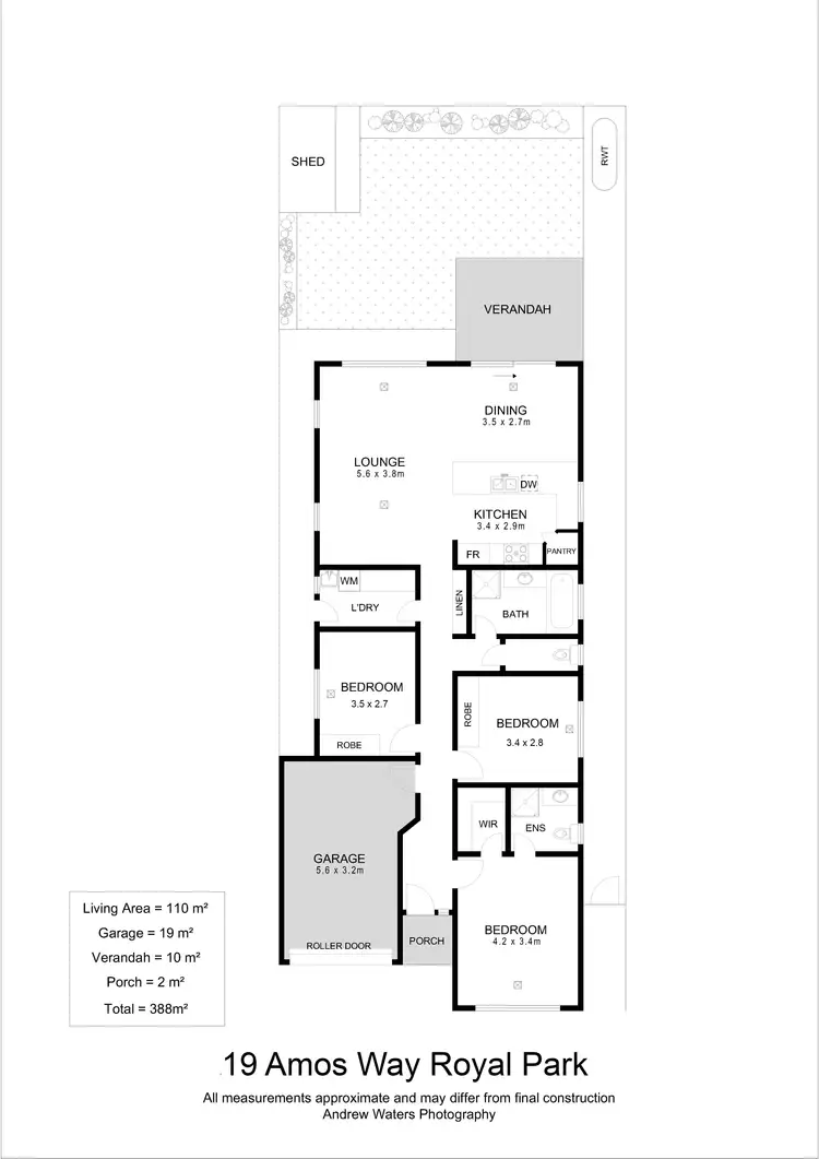 Floorplan of Homely house listing, 19 Amos Way, Royal Park SA 5014