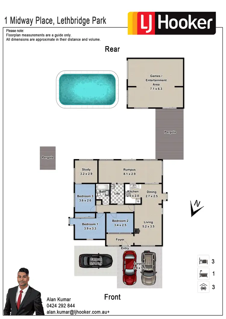 Floorplan of Homely house listing, 1 Midway Place, Lethbridge Park NSW 2770