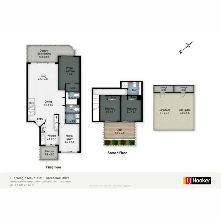 Floorplan of Homely apartment listing, E37/1 Great Hall Drive, Miami QLD 4220