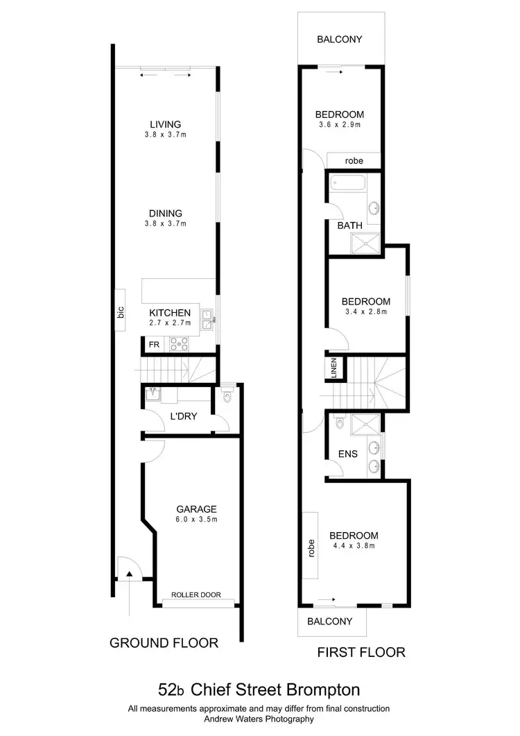Floorplan of Homely townhouse listing, 52b Chief Street, Brompton SA 5007