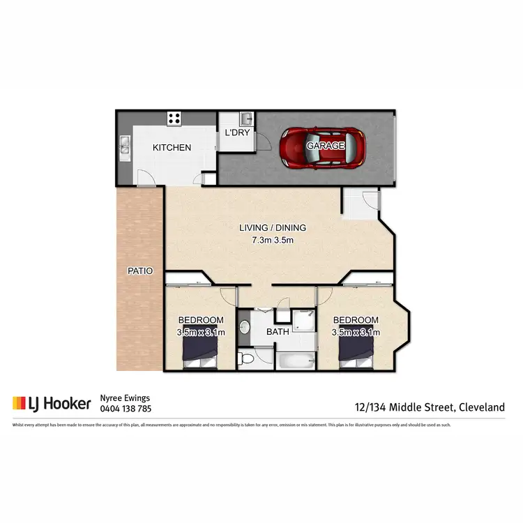 Floorplan of Homely unit listing, 12/134 Middle Street, Cleveland QLD 4163